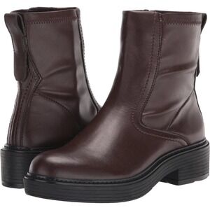 Franco Sarto Karbon Lug Sole Ankle Boots Size 9 Brown Faux‎ Leather NEW
